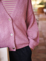 Micheala alpaca blend cardigan - Pink Sorbet