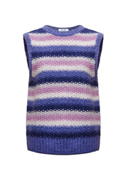 Mariah alpaca blend moss stitch tank - Multi Stripe
