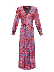 Melissa square paisley printed maxi dress