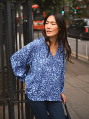 Nicola tonal animal print top