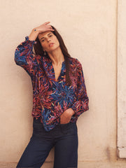Nikki silk firework flower top