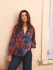 Nikki silk firework flower top
