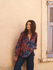 Nikki silk firework flower top