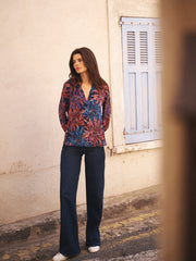 Nikki silk firework flower top