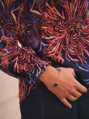 Nikki silk firework flower top