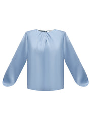 Patsy silk satin top - Chambray