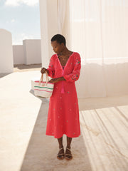 Pink Linen Dress