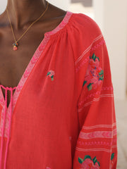 Pink Linen Dress