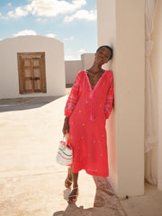 Pink Linen Dress
