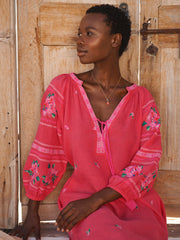 Pink Linen Dress