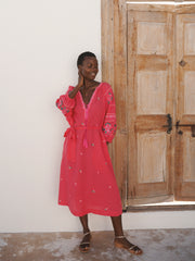 Pink Linen Dress