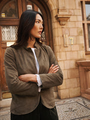 Robyn suede jacket - Khaki