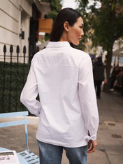 Romi cotton tie cuff shirt - White