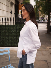 Romi cotton tie cuff shirt - White