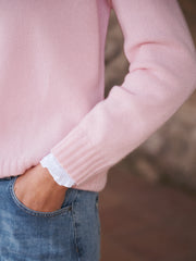 Sydney cashmere crew neck sweater - Soft Pink