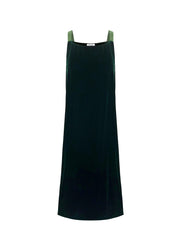 Simona silk blend velvet dress - Forest