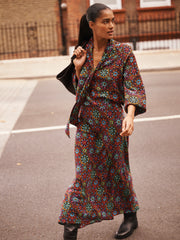 Tabby silk kaleidoscope skirt