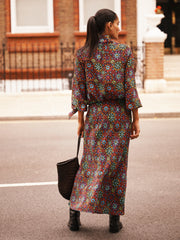 Tabby silk kaleidoscope skirt