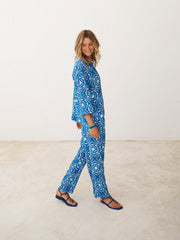 Thea silk tile print trouser