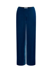 Thea silk blend velvet trouser - Peacock