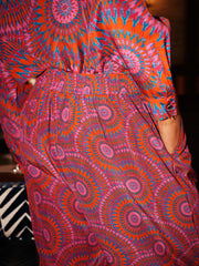 Thea silk pink batik trouser