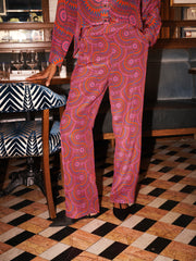 Thea silk pink batik trouser