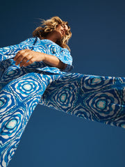 Tavira silk tile print shirt