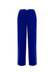 Thea silk blend velvet side stripe trouser - Lapis Blue / Midnight