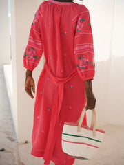 Pink Linen Dress