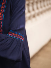 Vaila embroidered top - Navy