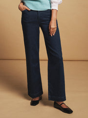 Ash denim wide leg jean - Dark Wash