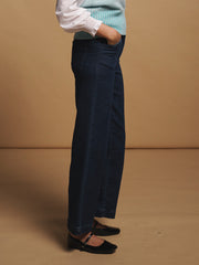 Ash denim wide leg jean - Dark Wash
