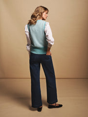 Ash denim wide leg jean - Dark Wash