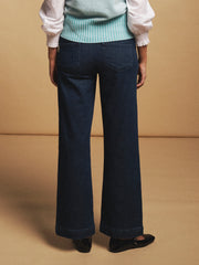 Ash denim wide leg jean - Dark Wash