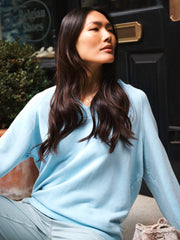 Vida cotton sweatshirt - Aqua