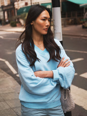 Vida cotton sweatshirt - Aqua