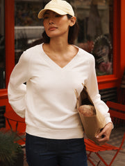 Vida cotton sweatshirt - Soft White