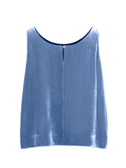 Violet silk blend velvet vest - Chambray