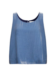 Violet silk blend velvet vest - Chambray