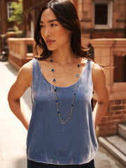 Violet silk blend velvet vest - Chambray