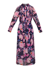 Beth blurred block print dress