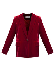 New May silk blend velvet jacket - Red