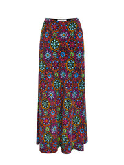 Tabby silk kaleidoscope skirt