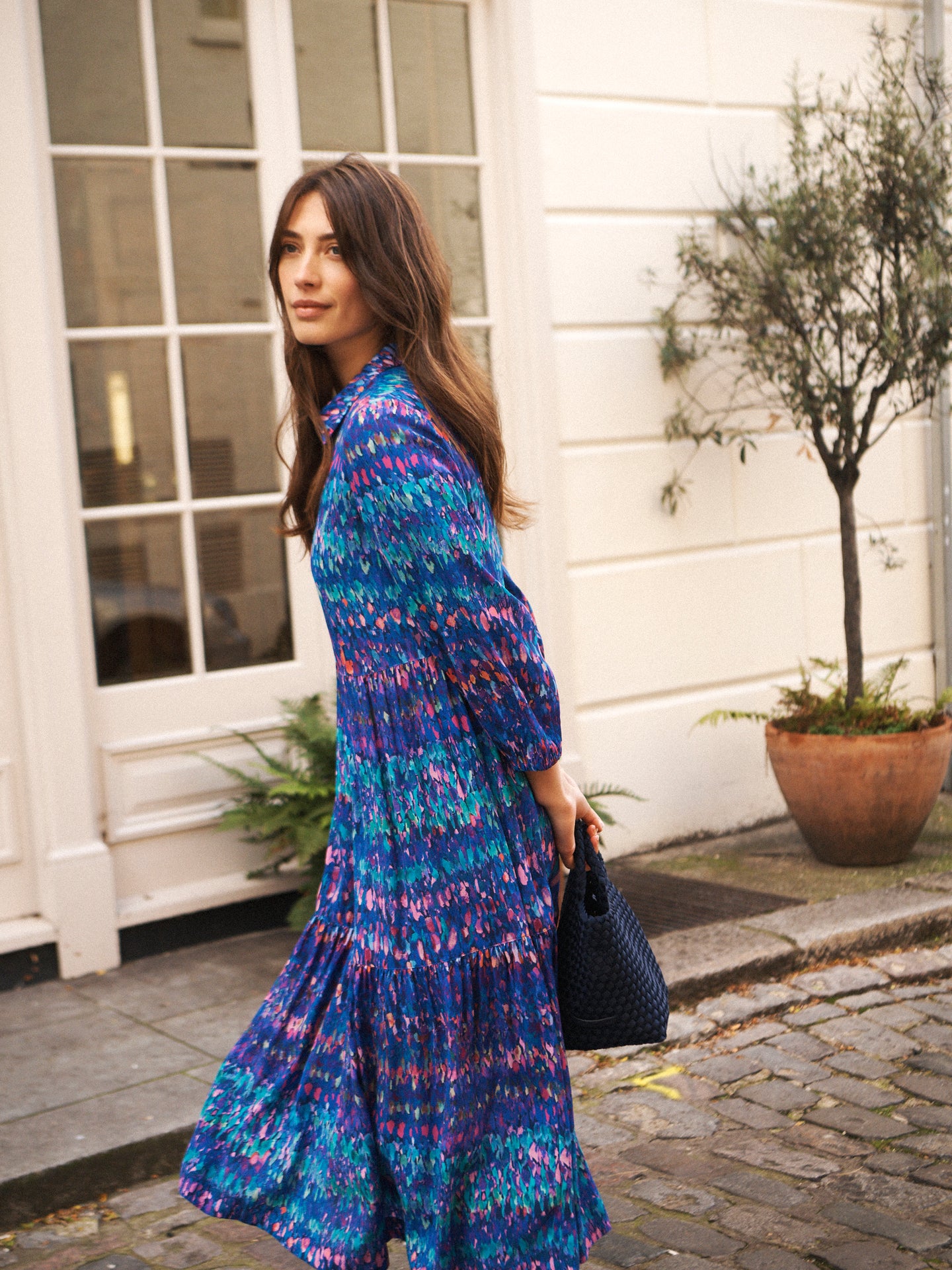 Jemima silk watercolour splash dress
