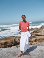Himari linen wrap skirt - White | NRBY Clothing