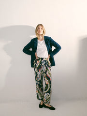 Mimi silk petal paisley print trouser | NRBY Clothing