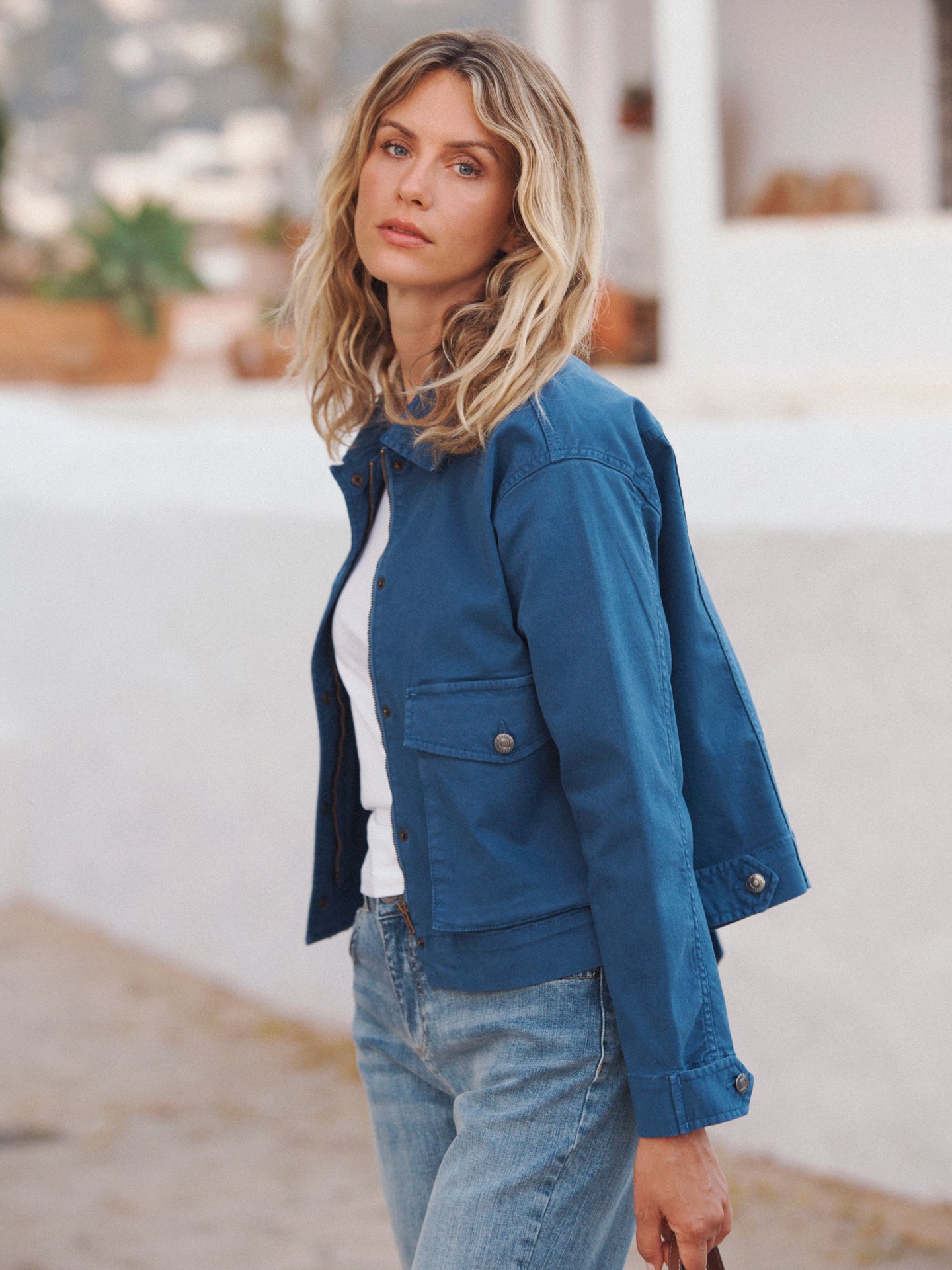 Madeleine cotton jacket - Blue