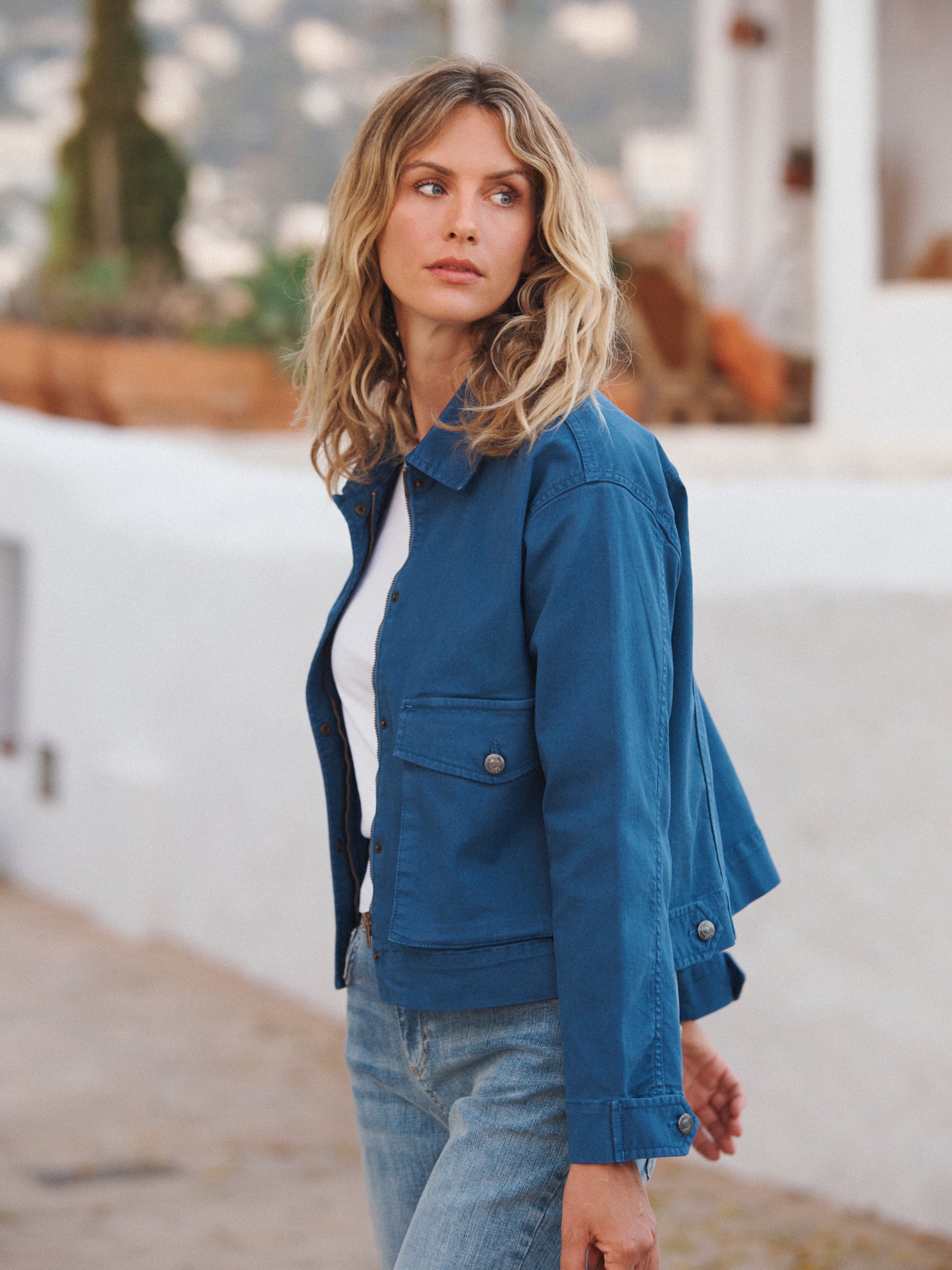 Madeleine cotton jacket - Blue