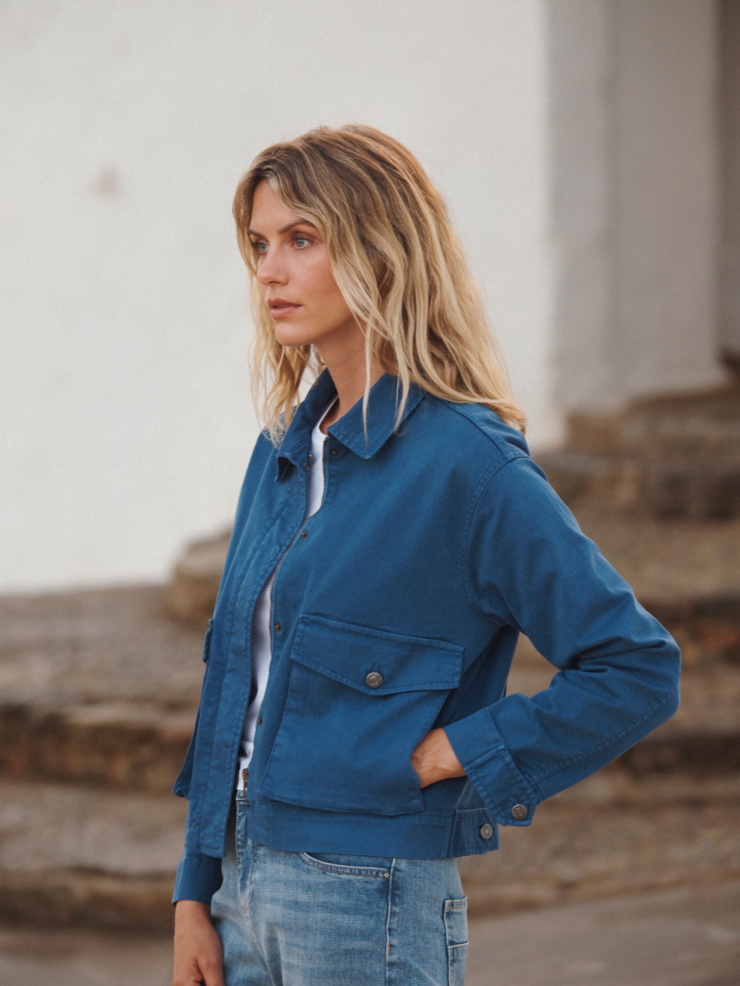 Madeleine cotton jacket - Blue