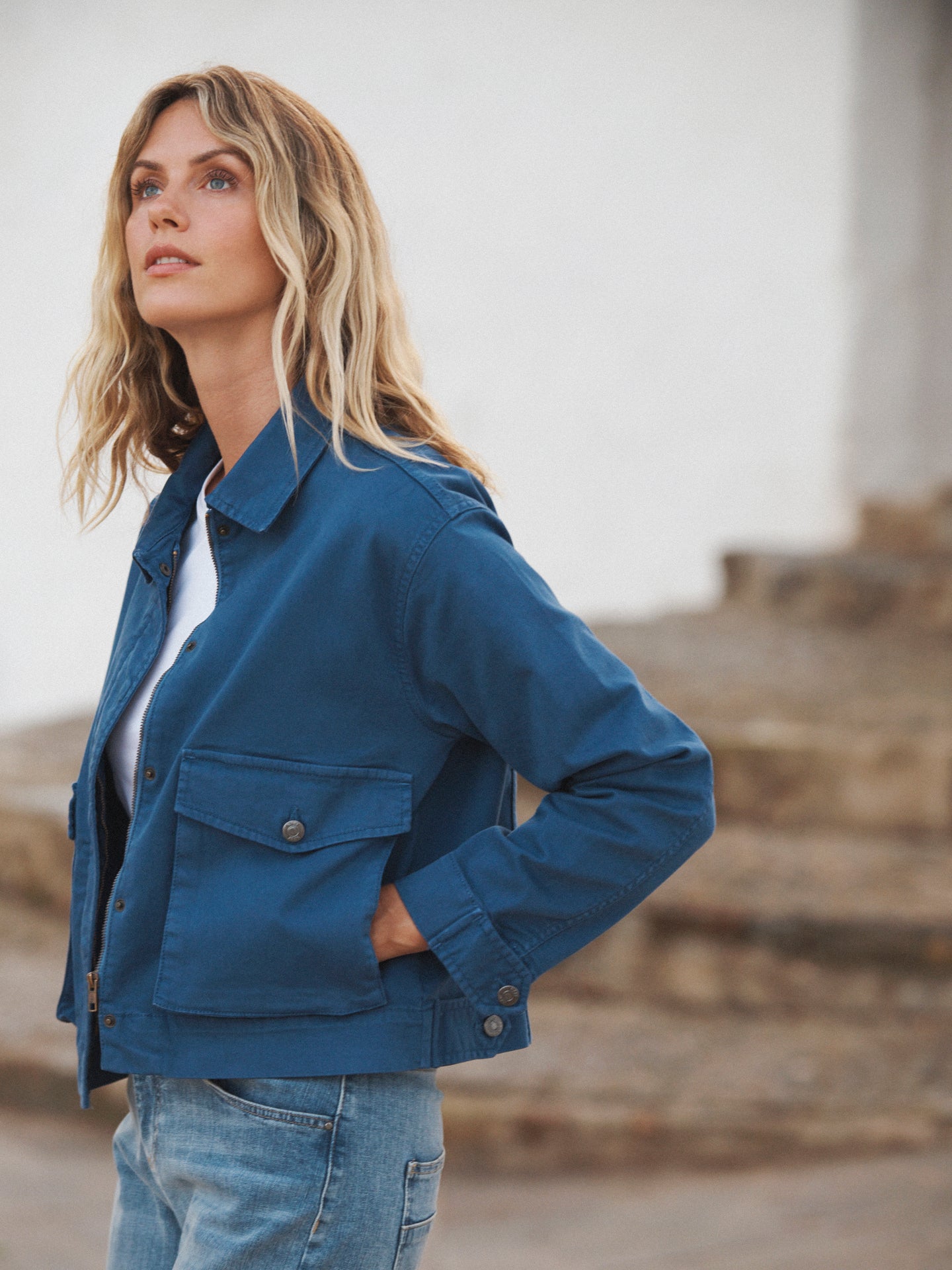 Madeleine cotton jacket - Blue